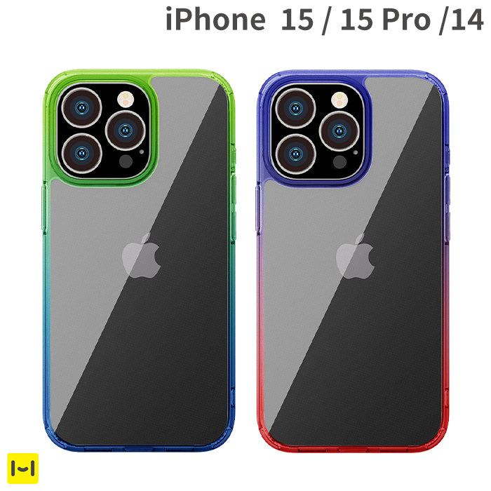 iPhone 15/15 Pro/14専用]Premium Style グラデーションハイブリッドケース