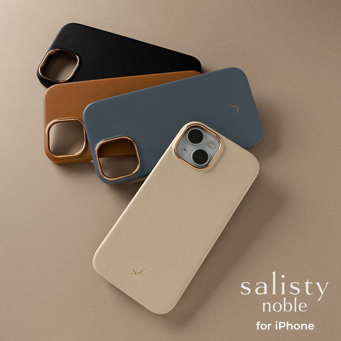 salisty noble MagSafe対応 レザーハードケース【iPhone 15/14/13専用】