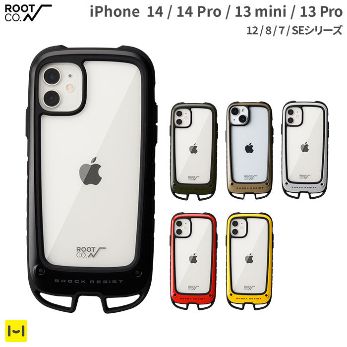 【iPhone 14/14 Pro/13 mini/13 Pro/12 mini/8/7/SE(第2/第3世代)専用】ROOT CO. Gravity  Shock Resist Case +Hold.