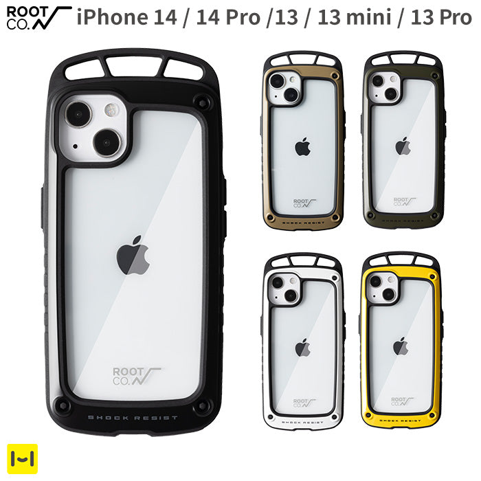 [iPhone 14/14 Pro/13/13 mini/13 Pro専用]ROOT CO. GRAVITY Shock Resist Case Elk.