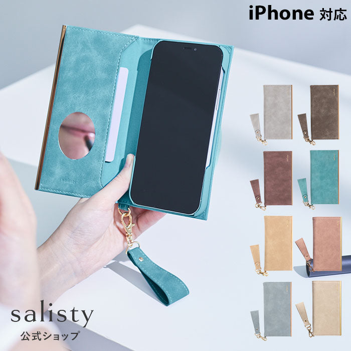 salisty(サリスティ)スエードスタイル ダイアリーケース【iPhone 15/15 Pro/14/14 Pro/14 Plus/13/13 mini/13 Pro/12/12 Pro/11 Pro/11/XS/X専用】【salisty公式】