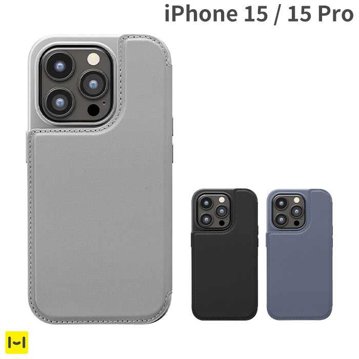 【iPhone 15/15 Pro専用】Premium Style バックフリップケース