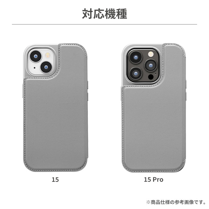 [iPhone 15/15 Pro専用]Premium Style バックフリップケース