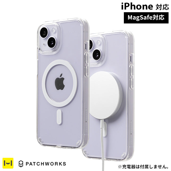 iPhone 15/14シリーズ]MagSafe対応 クリアケースPATCHWORKS LUMINA