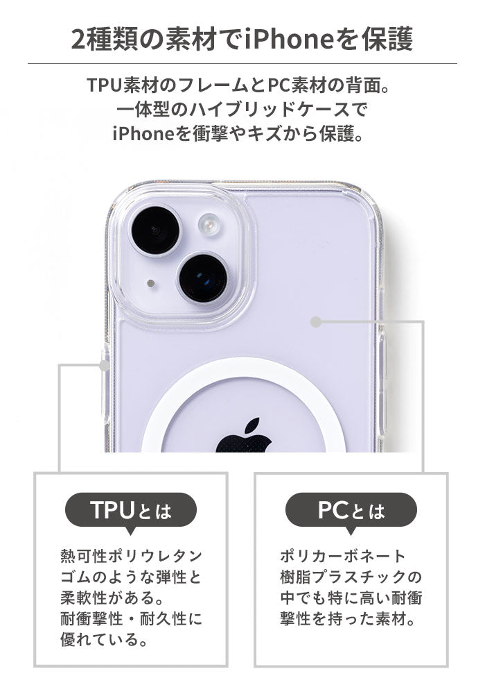 [iPhone 15/15 Pro/15 Plus/15 Pro Max/14/14 Pro/14 Plus/14 Pro Max専用]PATCHWORKS LUMINA MagSafe対応 ケース(クリア)