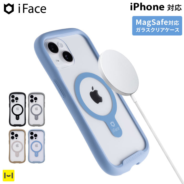 Magsafe対応 iFace Reflection Magnetic 強化ガラスクリアケース 【iPhone 15/15 Pro/15 Plus/15 Pro Max/14/14 Pro/14 Pro Max/13/13 mini /13 Pro/13 Pro Max/12/12 Pro専用】