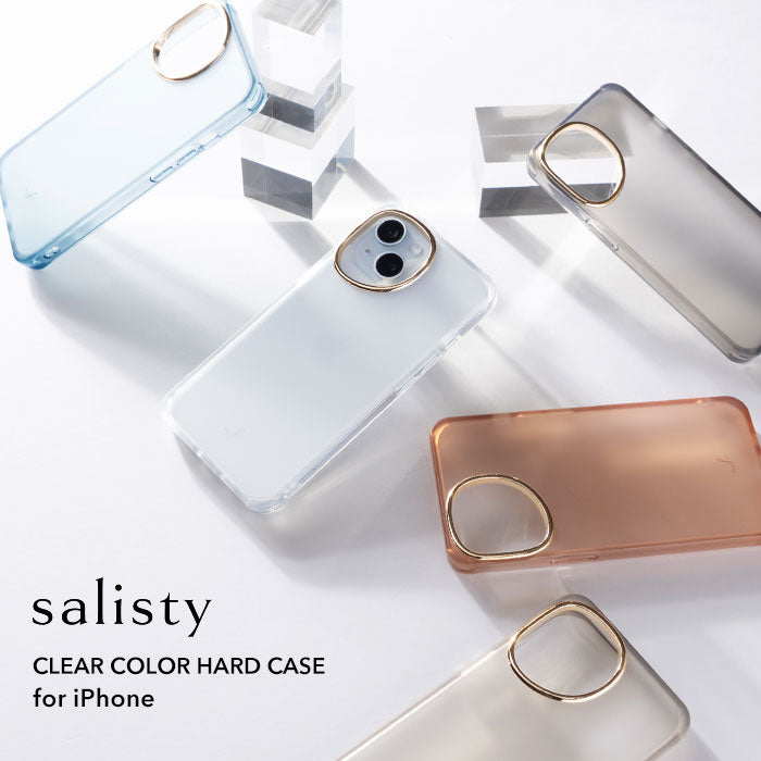 salisty(サリスティ)クリアカラー耐衝撃ハードケース【iPhone 15/15Pro/14/14 Pro/13/13 Pro/13 mini/12/12 Pro/12 mini専用】