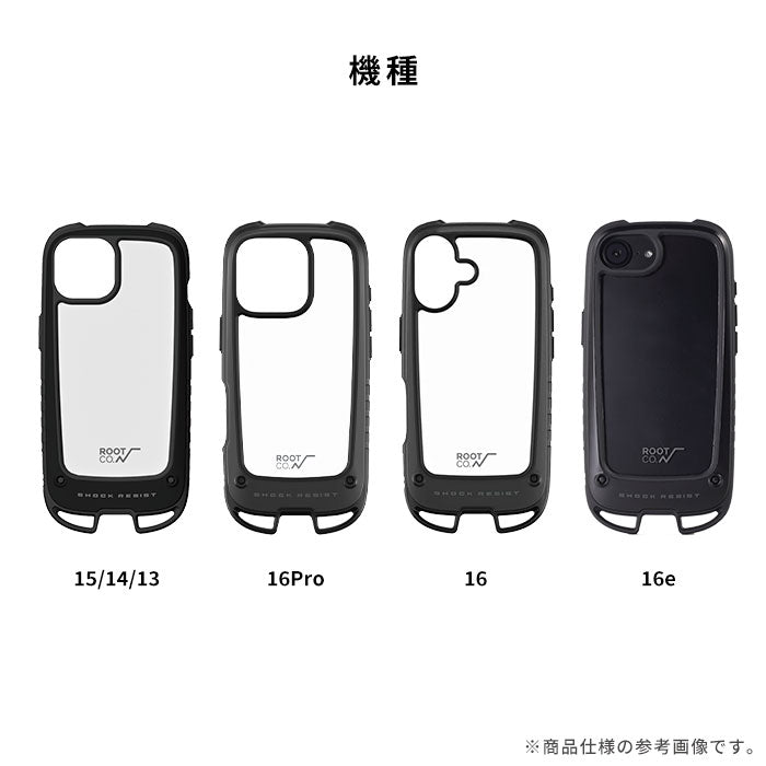 [iPhone 16/16 Pro/16e/15/14/13専用]ROOT CO. GRAVITY Shock Resist Case +Hold.