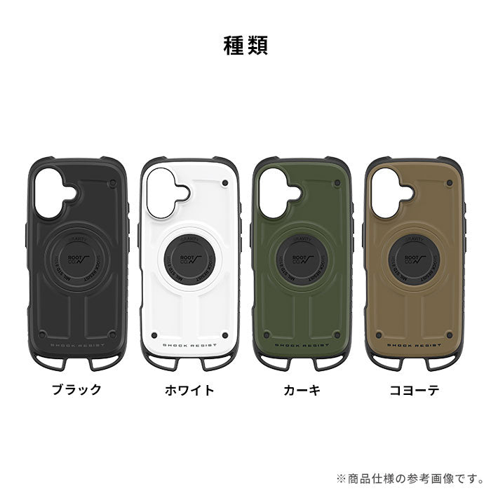 [iPhone 16/16 Pro専用]ROOT CO. GRAVITY Shock Resist Case Rugged.