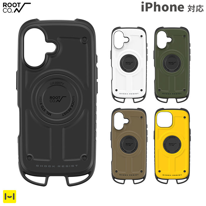 iPhone 17/17Pro/17e/16/16 Pro/16e/15/14/13専用]ROOT CO. GRAVITY Shock