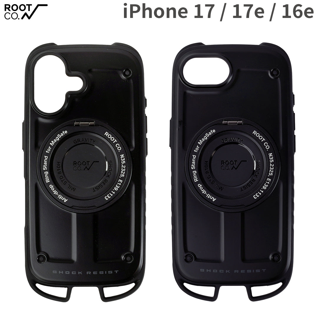 [iPhone 17/17e/16e専用]ROOT CO. GRAVITY Shock Resist Case Rugged Plus.(ブラック)