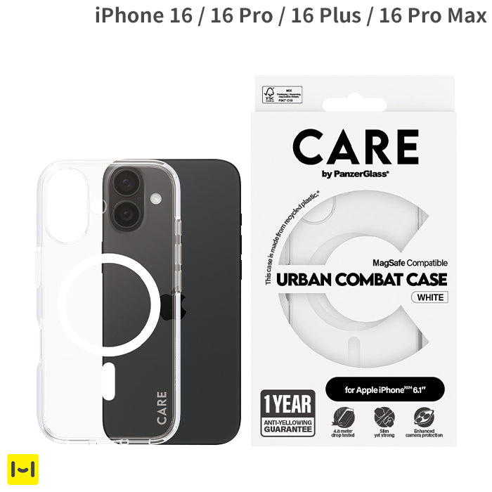 [iPhone 16/16 Pro/16 Plus/16 Pro Max専用]CARE by PanzerGlass Flagship Case MagSafe(White)