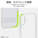 [iPhone 16専用]ray-out レイ・アウト 耐衝撃 バンパー スタンド付き ハイブリッドケース(クリア)