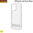 [iPhone 16 Pro Max専用]ray-out レイ・アウト 耐衝撃 バンパー スタンド付き ハイブリッドケース(クリア)