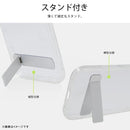 [iPhone 16E専用]ray-out レイ・アウト 衝撃吸収 バンパー スタンド付き ハイブリッドケース(クリア)