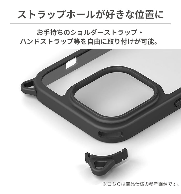 美品 DEMIU POCHEFLAT iPhone15Pro ケース　ストラップ POCHE FLAT iPhone15
