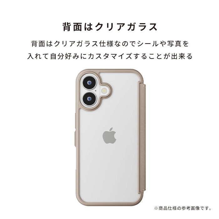 [iPhone 16専用]Premium Style ガラスフリップケース