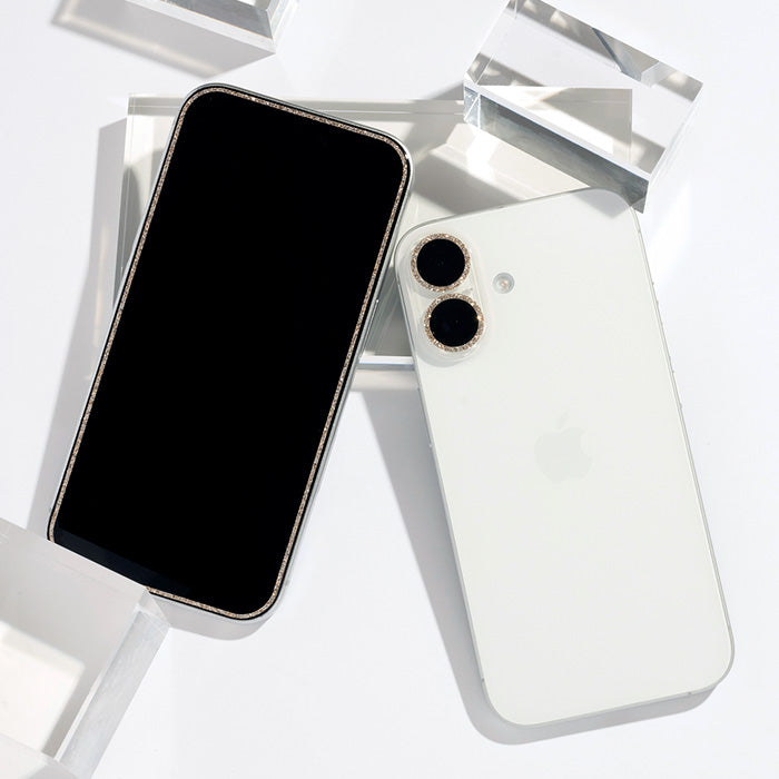 [iPhone 16/16 Plus専用]カメラカバー (キラキラ/ラメ)Premium Style 全面レンズ保護フィルム