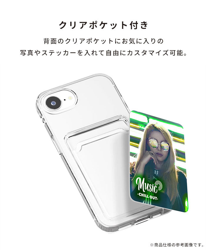 [iPhone 16e専用]Premium Style ポケット付 TPUケース(クリア)