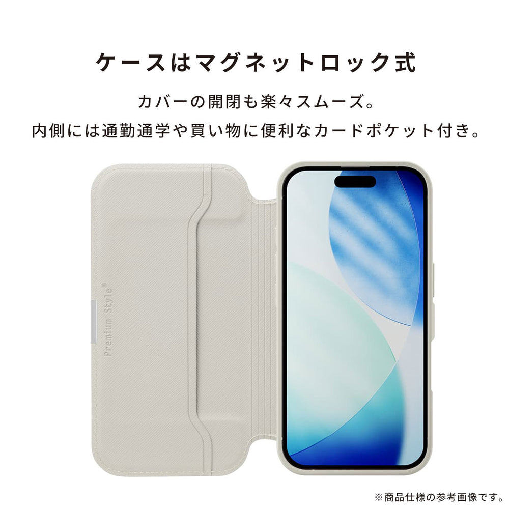 iPhone 17/17 Pro専用]Premium Style ガラスフリップケース