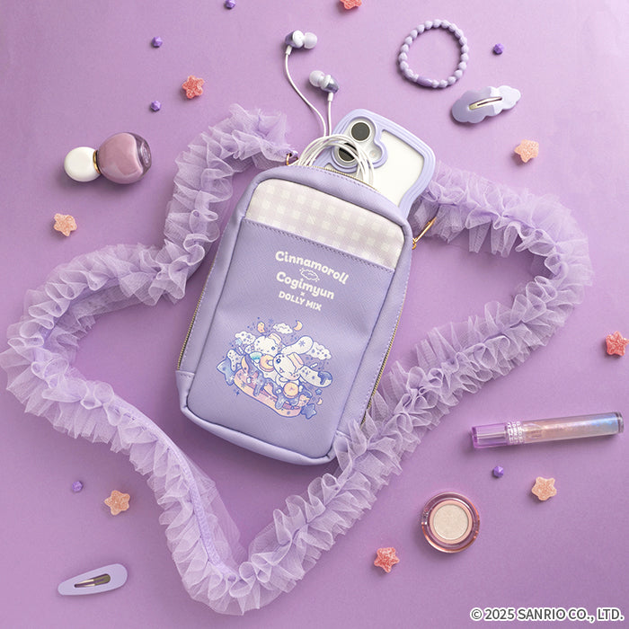 [各種スマートフォン対応]フリルマルチショルダー シナモロール＆こぎみゅん×DOLLYMIX