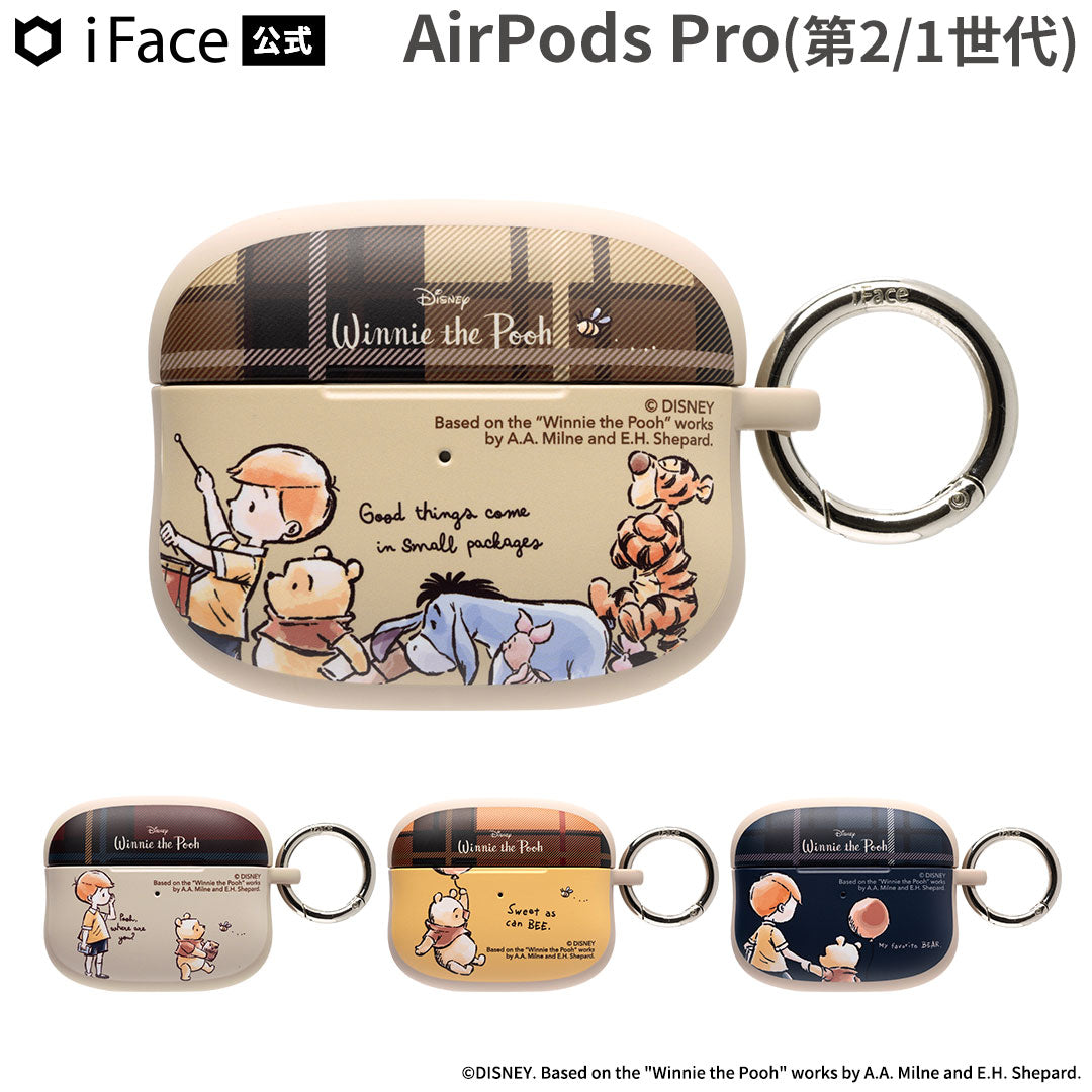 [AirPods Pro(第2/1世代)専用]ディズニーキャラクター iFace First Class Cafeケース（プー/チェック）