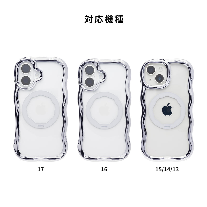 その他 iFace BeBling Wave MagSynq iPhone 1_corg iPhone 17/16/15/14/13専用]iFace BeBling Wave MagSynq クリアケース