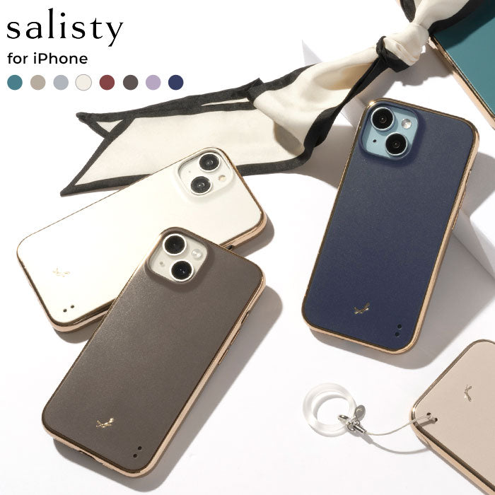 salisy マットカラー耐衝撃ハードケース【iPhone 15/15 Pro/14/14 Pro/13 専用】