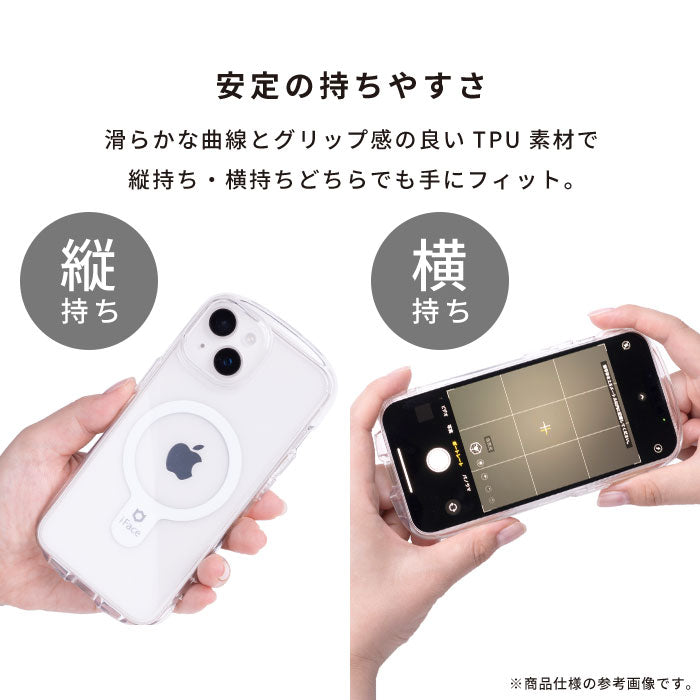 【iPhone 16/16 Pro/16 Plus/16 Pro Max/16e/15/14/13専用】iFace Look in Clear Hybrid MagSynqケース(クリア)