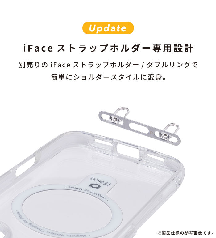【iPhone 16/16 Pro/16 Plus/16 Pro Max/16e/15/14/13専用】iFace Look in Clear Hybrid MagSynqケース(クリア)