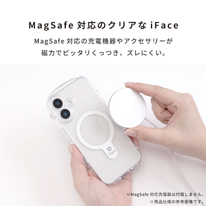 【iPhone 16/16 Pro/16 Plus/16 Pro Max/16e/15/14/13専用】iFace Look in Clear Hybrid MagSynqケース(クリア)