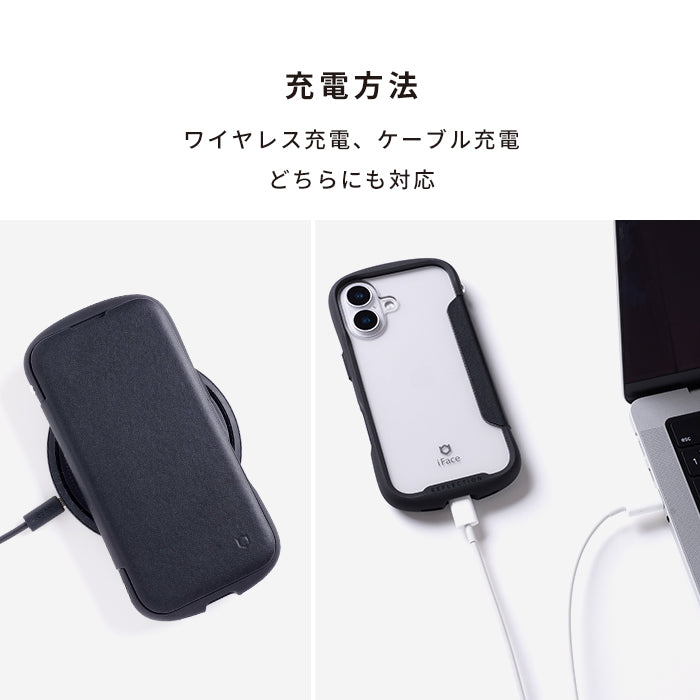 [iPhone 17/17 Pro/16/16 Pro/16e/15/14/13専用]iFace Reflection ダイアリー ポリカーボネート クリアケース
