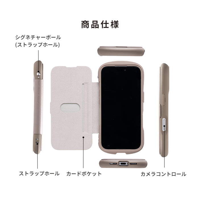 [iPhone 17/17 Pro/16/16 Pro/16e/15/14/13専用]iFace Reflection ダイアリー ポリカーボネート クリアケース