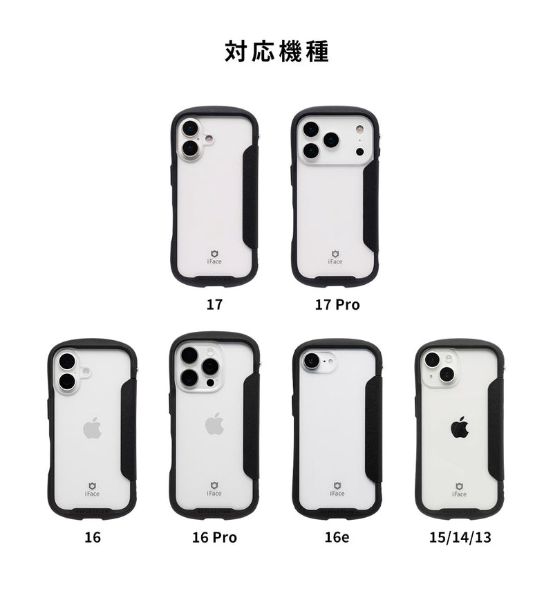 [iPhone 17/17 Pro/16/16 Pro/16e/15/14/13専用]iFace Reflection ダイアリー ポリカーボネート クリアケース
