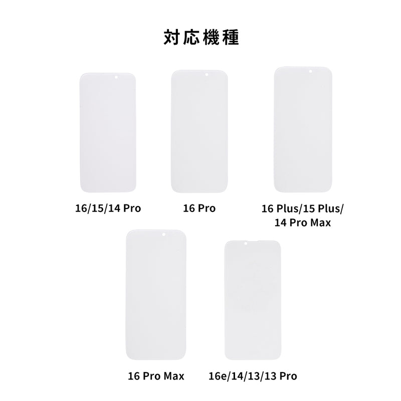 [iPhone 16/16 Pro/16 Plus/16 Pro Max/16e/15/15 Plus/14/14 Pro/14 Pro Max/13/13 Pro専用]iFace Round Edge Tempered Glass Screen Protector ラウンドエッジ強化ガラス 画面保護シート ドラゴントレイル(アンチグレア/ブルーライトカット)