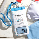 [各種スマートフォン対応]アイムドラえもん/DIVAID フローティング防水ケース ワイドサイズ ショルダーストラップ(ダイビング/ドット)