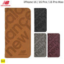 [iPhone 16/16 Pro/16 Pro Max専用]New Balance/ニューバランス スエード手帳型ケース スタンプロゴ