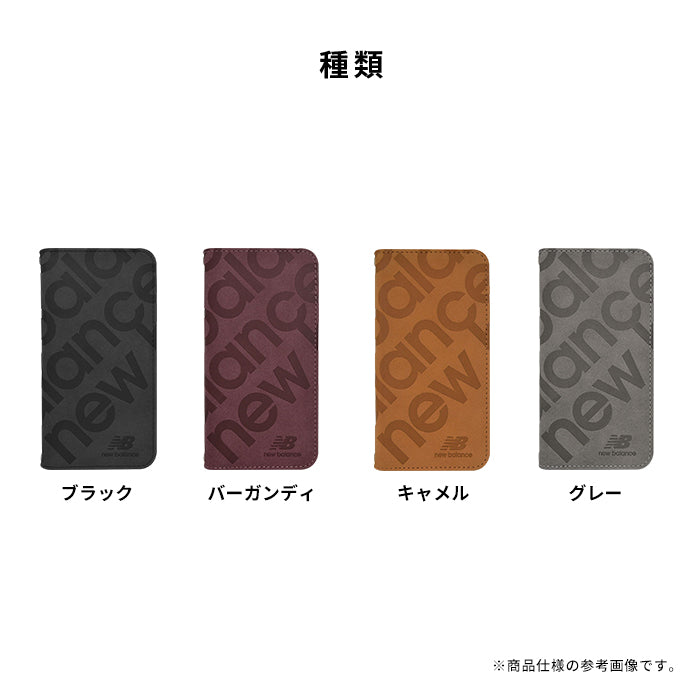 [iPhone 16/16 Pro/16 Pro Max専用]New Balance/ニューバランス スエード手帳型ケース スタンプロゴ