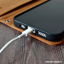 [iPhone 16/16 Pro/16 Pro Max専用]New Balance/ニューバランス スエード手帳型ケース スタンプロゴ