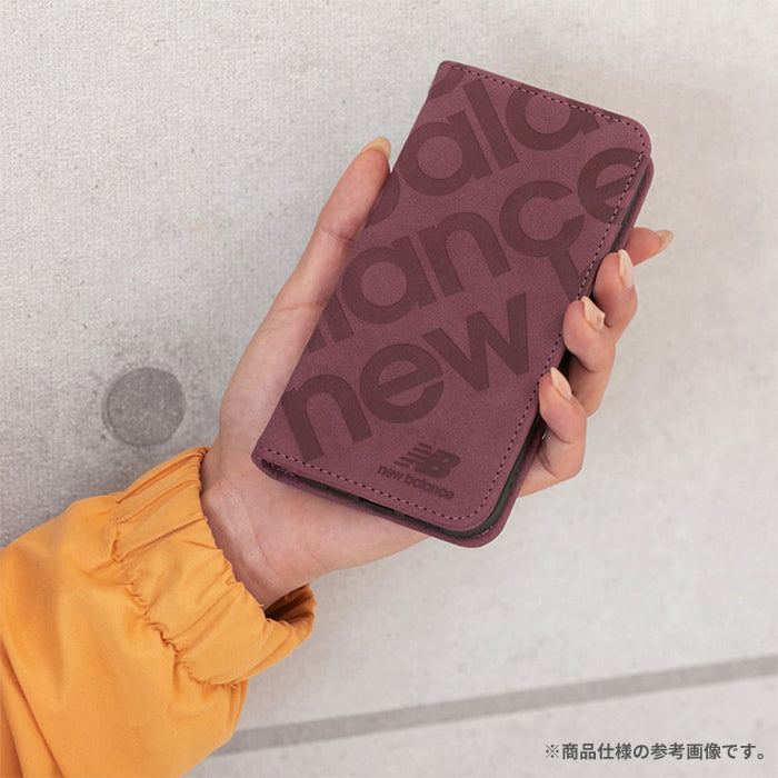 [iPhone 16/16 Pro/16 Pro Max専用]New Balance/ニューバランス スエード手帳型ケース スタンプロゴ