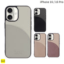 [iPhone 16/16 Pro専用]nano universe ナノユニバース カードポケット付バイカラーレザーケース