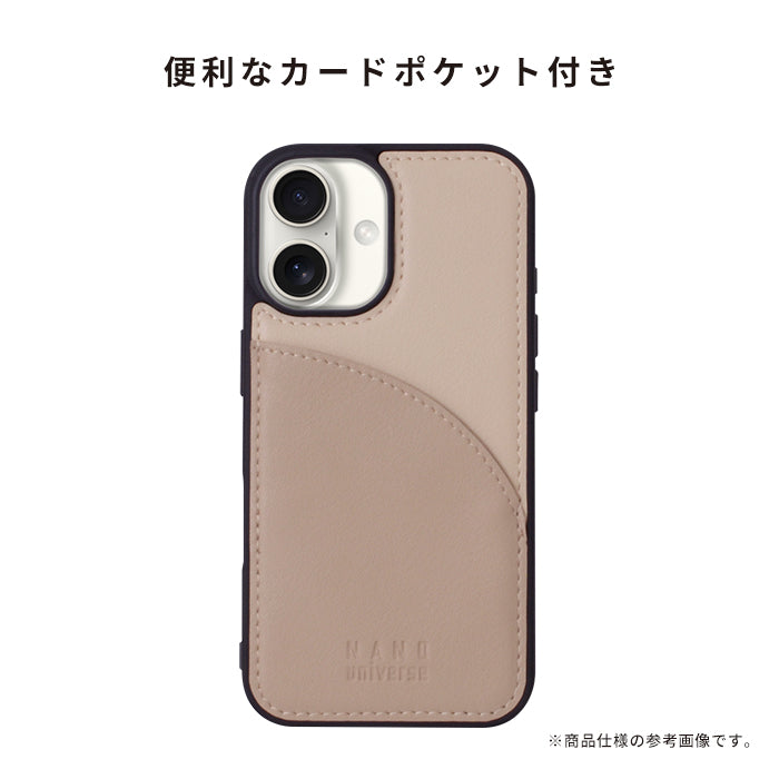 iPhone 16/16 Pro専用]nano universe ナノユニバース カードポケット付