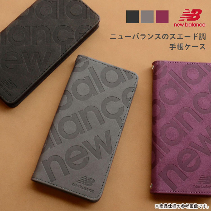 [Google Pixel 9a専用]New Balance/ニューバランス スエード手帳型ケース スタンプロゴ