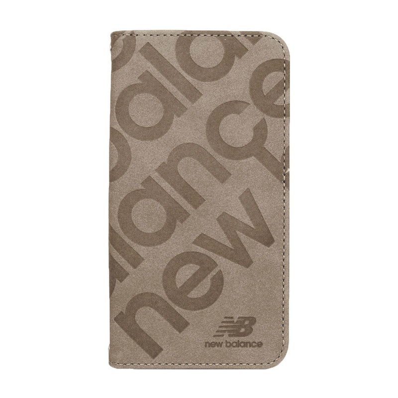 [iPhone 17/17 Pro/Air専用]New Balance/ニューバランス スエード手帳型ケース スタンプロゴ