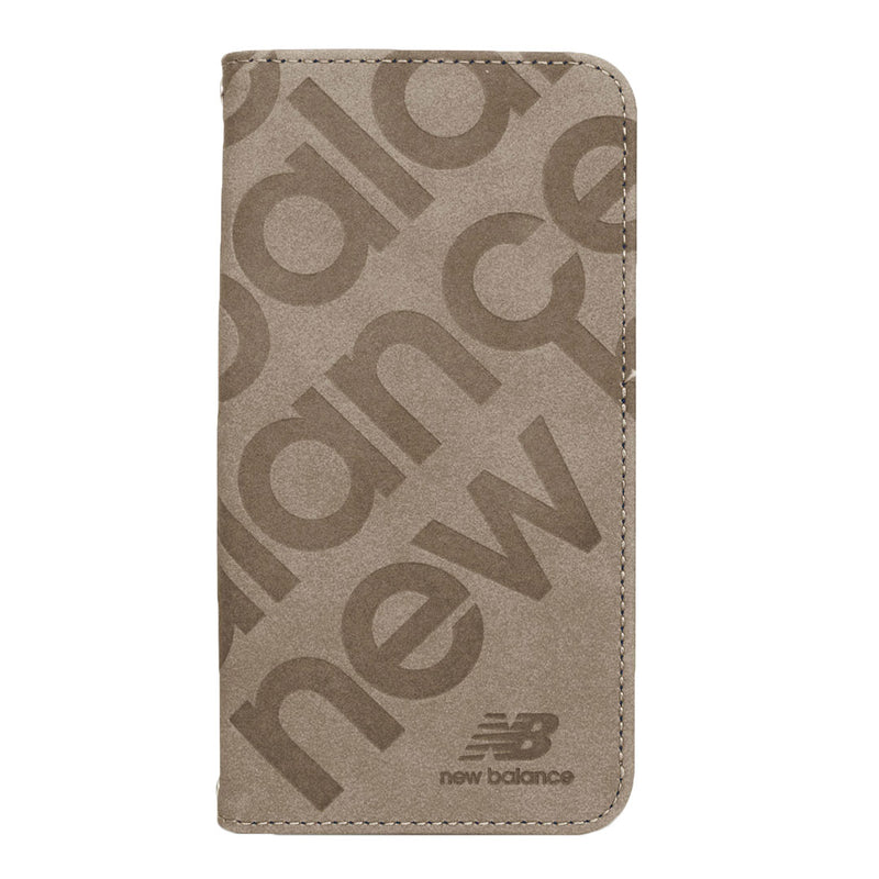 [iPhone 17/17 Pro/Air専用]New Balance/ニューバランス スエード手帳型ケース スタンプロゴ