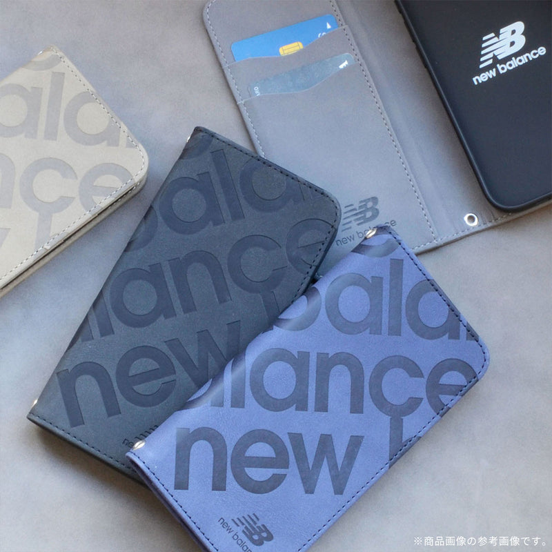 [iPhone 17/17 Pro/Air専用]New Balance/ニューバランス スエード手帳型ケース スタンプロゴ