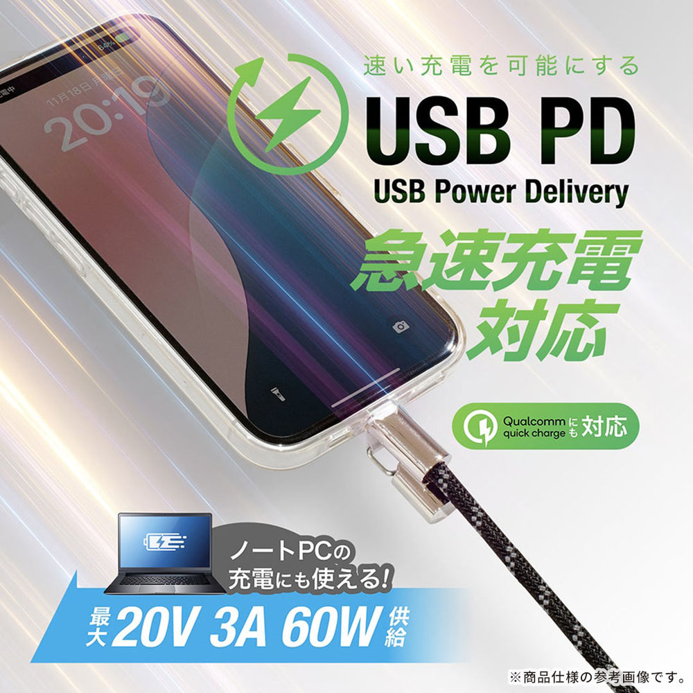 CONNECT GEAR ショルダーストラップ型 USB Type-C to C ケーブル