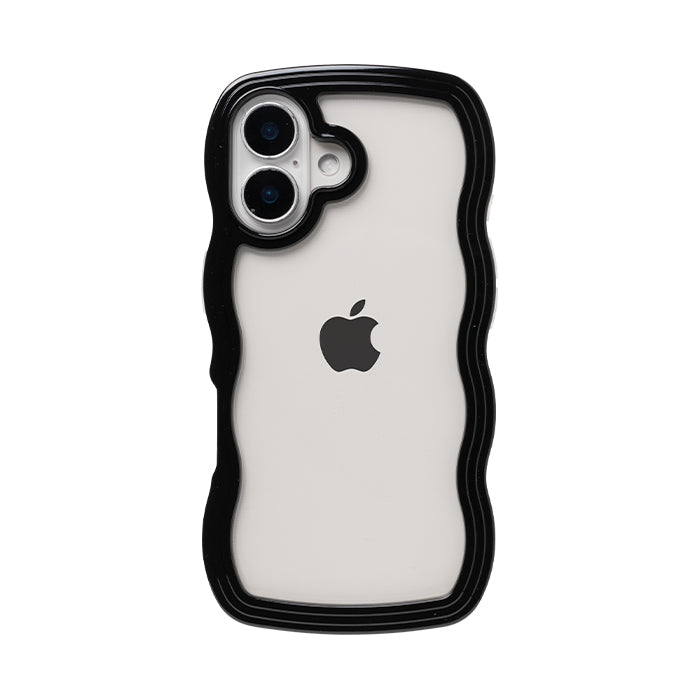 [iPhone 17/17 Pro/16/16 Pro/15/15 Pro/14/14 Pro/13/13 Pro/12/12 Pro/SE(第3/第2世代)/8/7専用]ULTRA FINE Wavy Frame iPhoneケース