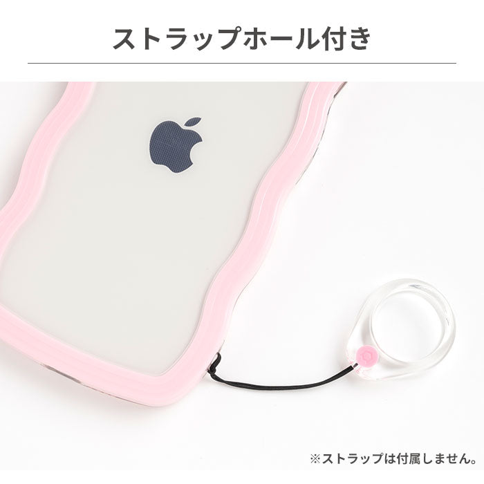 [iPhone 17/17 Pro/16/16 Pro/15/15 Pro/14/14 Pro/13/13 Pro/12/12 Pro/SE(第3/第2世代)/8/7専用]ULTRA FINE Wavy Frame iPhoneケース