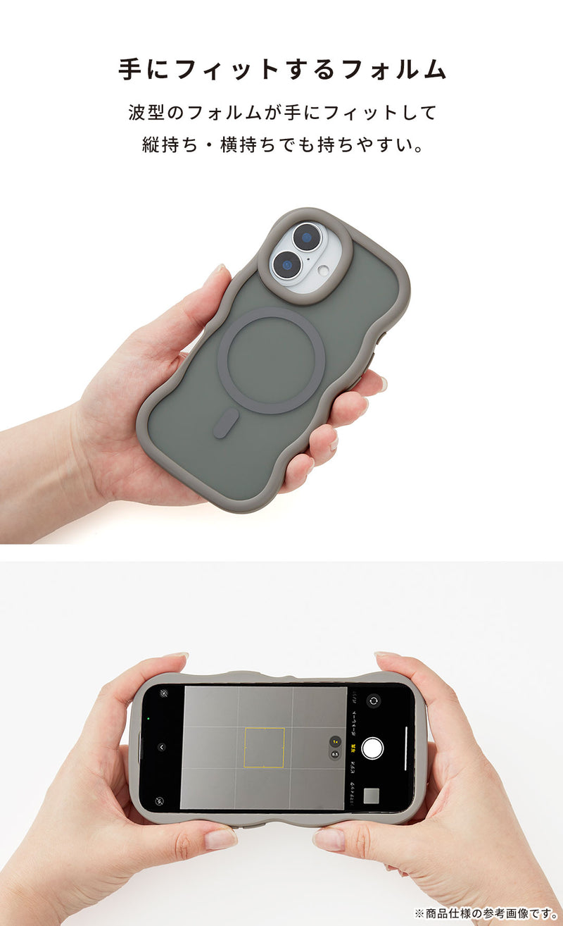[iPhone 16/15/14/13/Galaxy S25/S24/Z Fold7/Z Flip7専用]PHONEAR MagSafe対応 なみなみマットケース